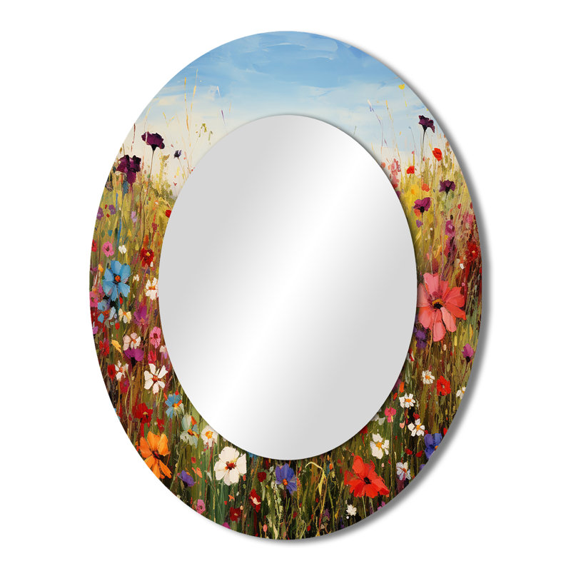 Manderly - Floral Metal Mirror, 43" x 33"