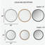 Beaded Round Wall Mirror 27"D-1423442802-1423442803