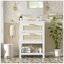 Meuble-lavabo de 24 po avec lavabo intégré en céramique, meuble-lavabo à 1 tiroir profond, 1 tiroir basculant et meuble-lavabo simple pour les petites et moyennes toilettes-574084772