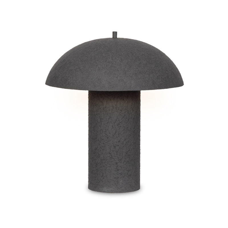 Lampe de table Edmundo, Plâtre noir mat