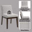 Ensemble de 2 chaises d'appoint en lin Edwyn