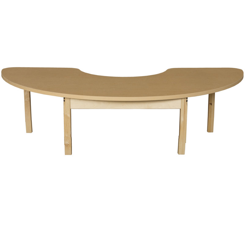 Table d'activité demi-cercle, H 15 po x L 76 po x l 24 po