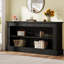 Console de 63 pouces avec rangement, long canapé d'entrée et table derrière le canapé-1064862949-1064862948