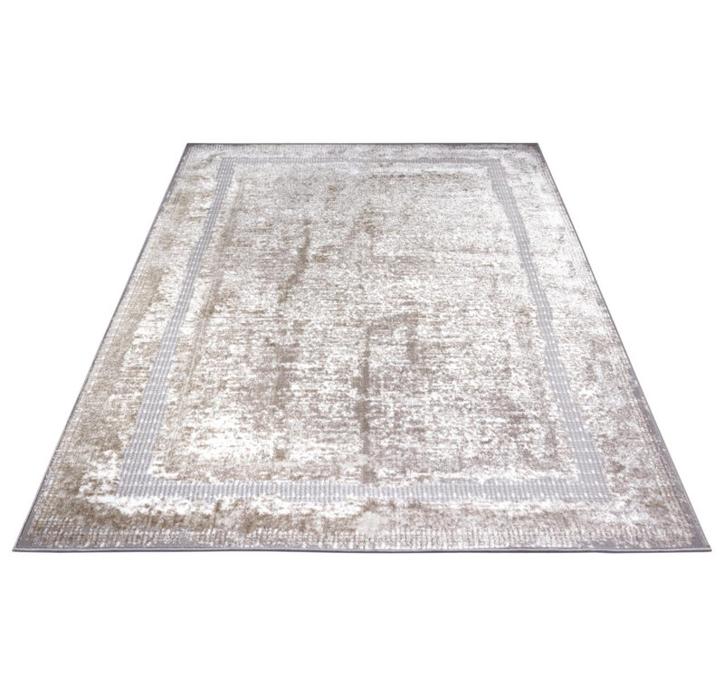 Shine Cream silver Rug, Rectangle 120 x 170cm