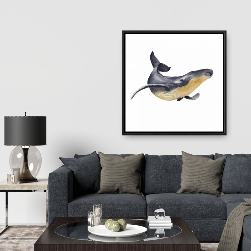 «Watercolor Blue Whale» sur toile