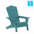 Ayleah Commercial All-Weather Adirondack Chairs with Cupholders-1083030701