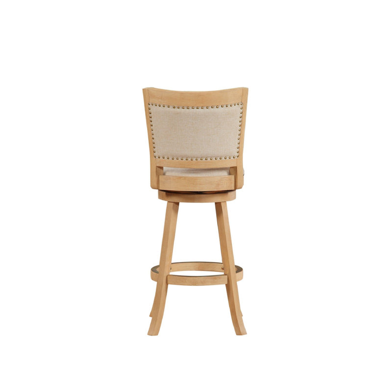 Swivel Upholstered Counter Stool with Solid Wood Frame, Counter Stool (24” Seat Height)