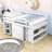 Englas Kids Full Loft Bed with Drawers-275118139