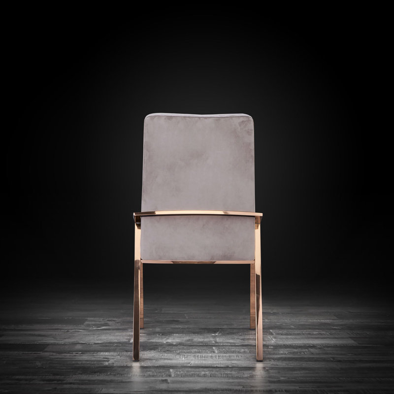 Chaise d'appoint Ingleside, Taupe, Or rose