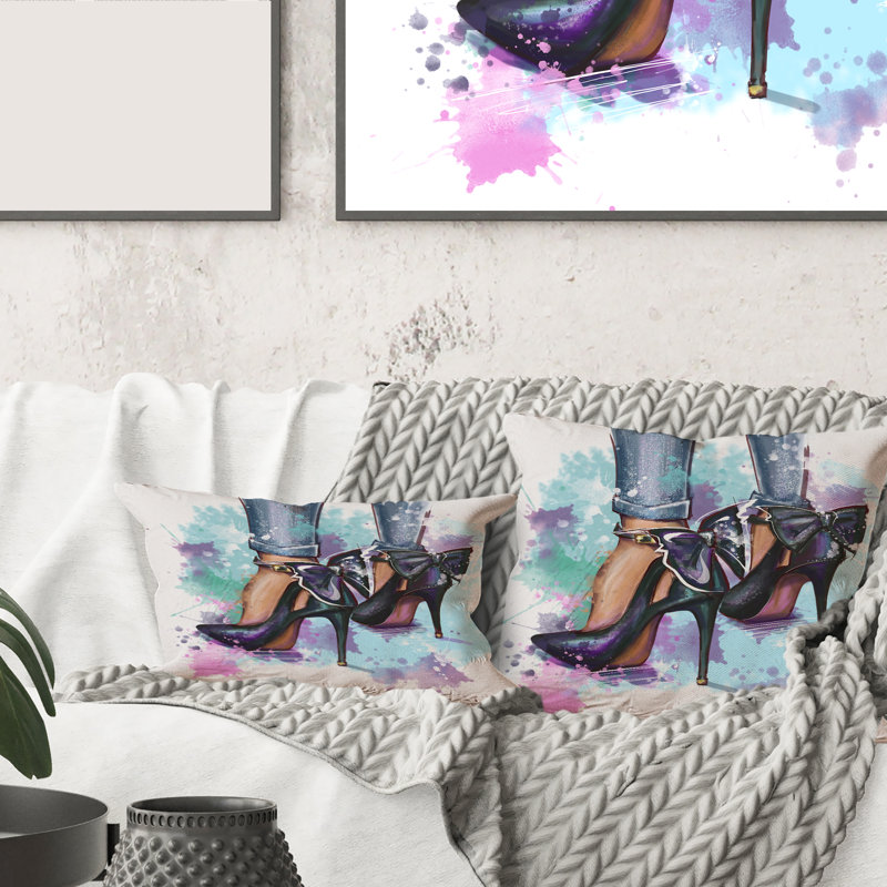 Housse et insert de coussin rectangulaire Trendy Fashion Shoes