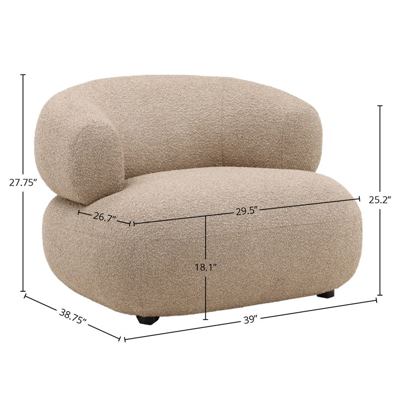 Monty Upholstered Occasional Chair, Camel