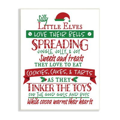 "Silly Little Elves List Festive Christmas" par Hugo Edwins - impression
