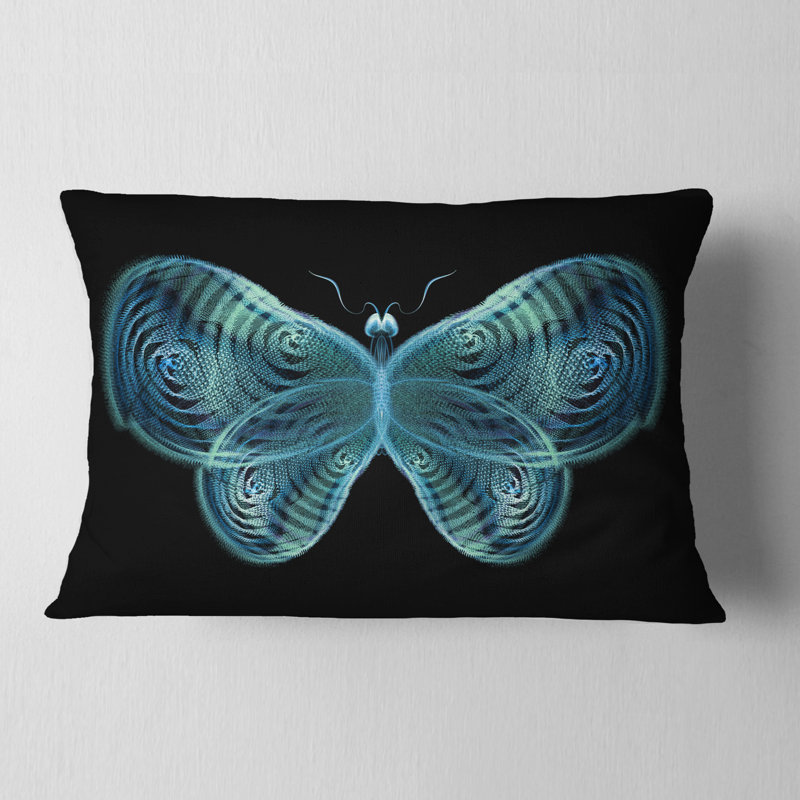  Coussin lombaire abstrait papillon abstrait fractal