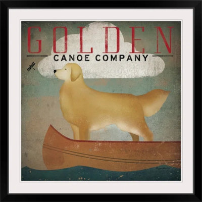 « golden dog canoë co » par ryan fowler, affiche rétro