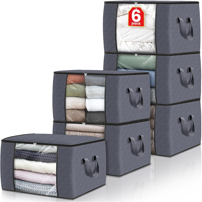 6-pack Foldable Clothes Storage Bags