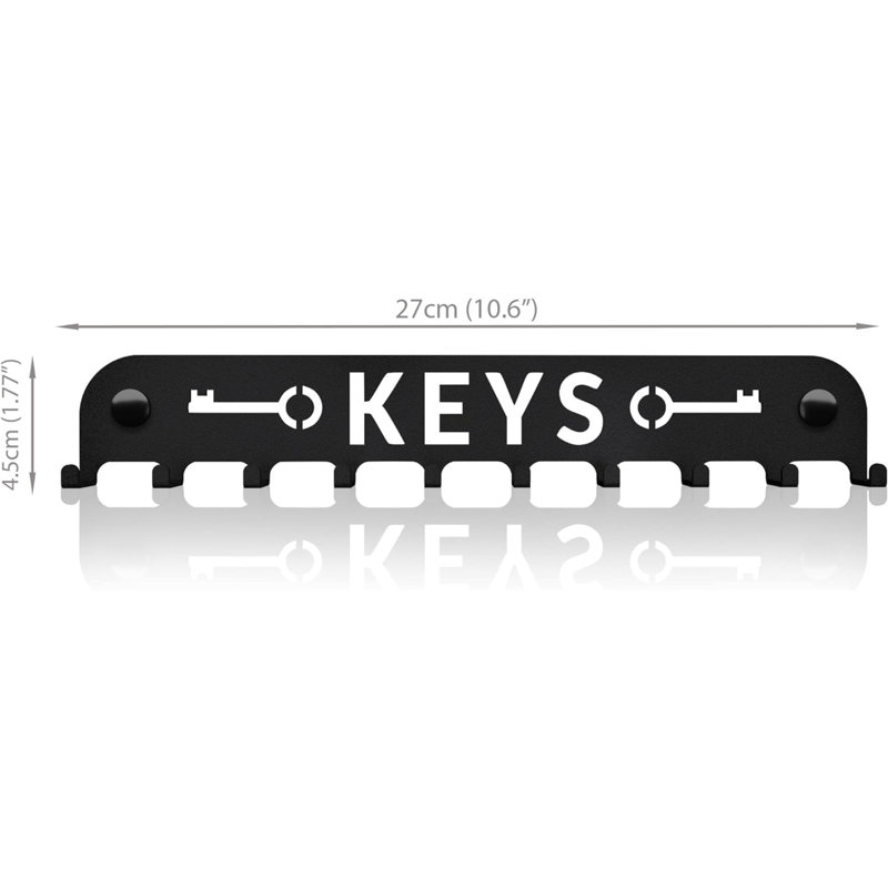Rianshi Stainless Steel Wall Organizer with Key Hooks