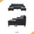 Upholstered Modular Sectional With 2 Ottomans-1027499306