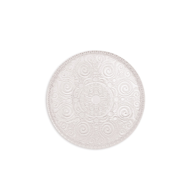 Serving Plate Arabesque Red 31 Cm, Transparent