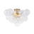 Ornate Glam 2-Light Rippled Glass Bubble Semi-Flush Mount