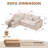 Boneless 103" Boneless Compressed Sectional Couch No Assembly Required With Pillows-62584982-62584985