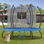 Trampoline 10 pi avec panier de basketball, filet d'enclos et échelle, trampoline d'extérieur pour enfants, trampoline récréative