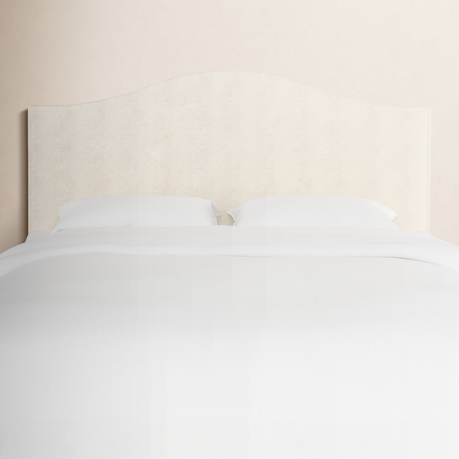 Hermosa Upholstered Panel Headboard, Zuma White Textured Linen, California King