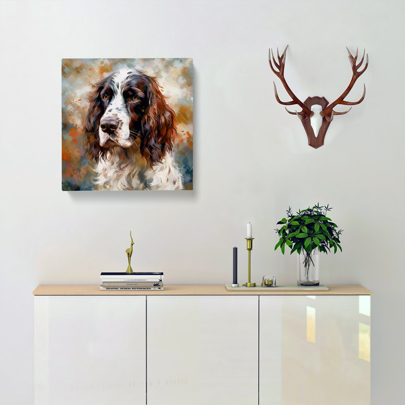 English Springer Spaniel Impressionism - Wrapped Canvas