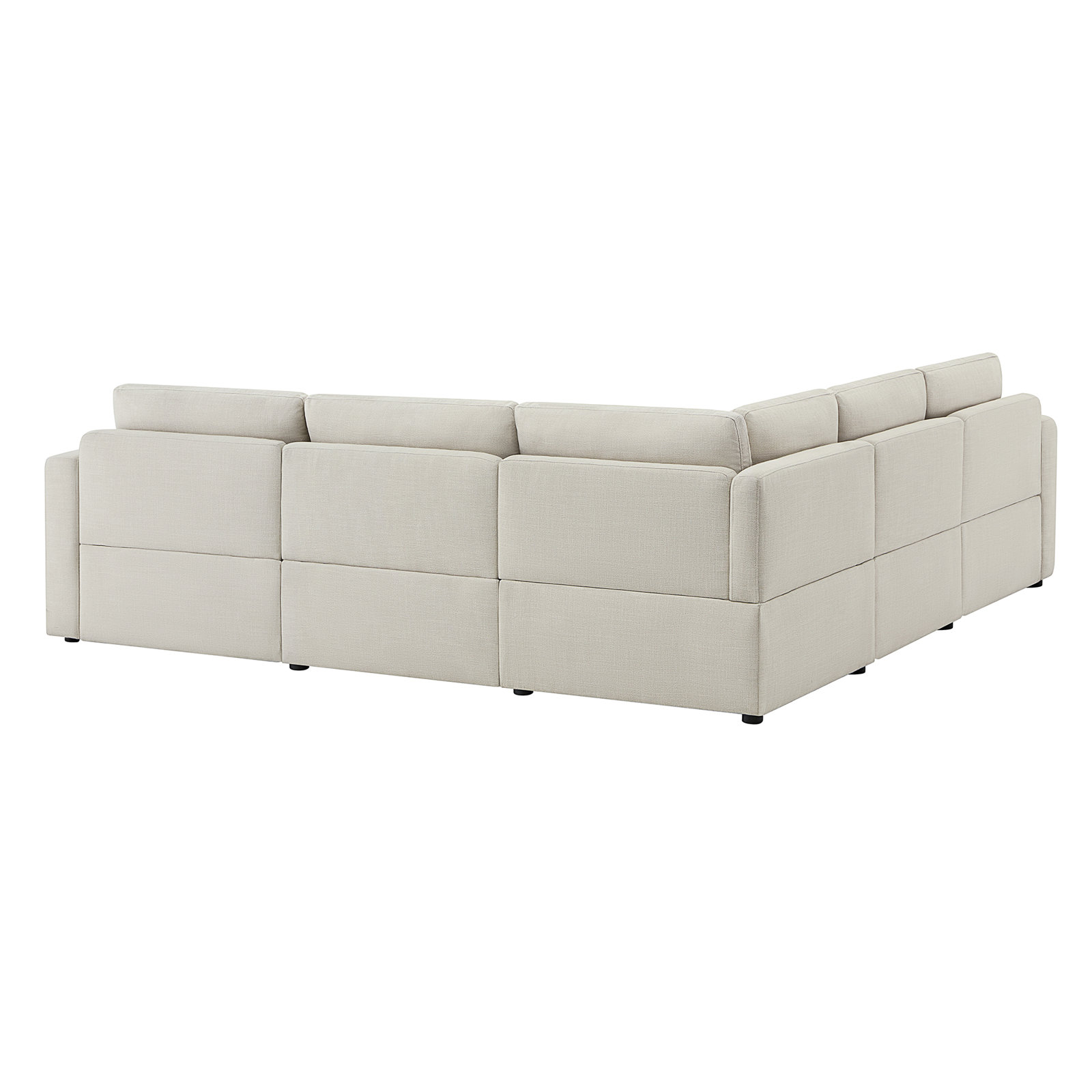 Lana Linen Sectional, Beige Linen