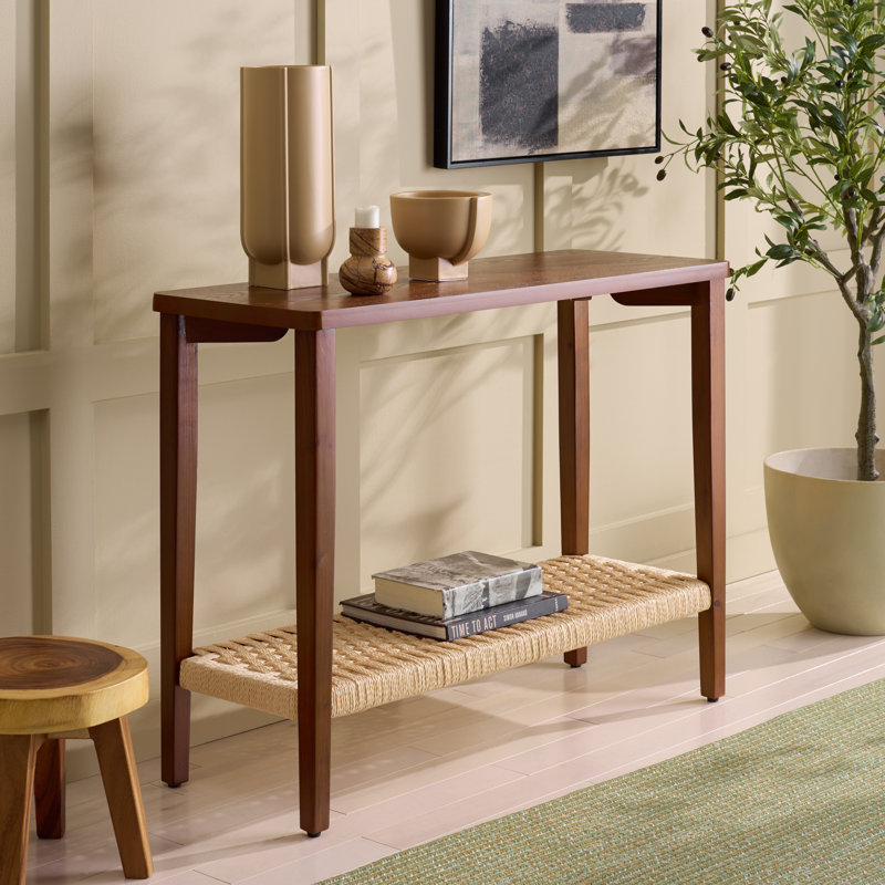 Chasu 1 Shelf Console Table, Walnut