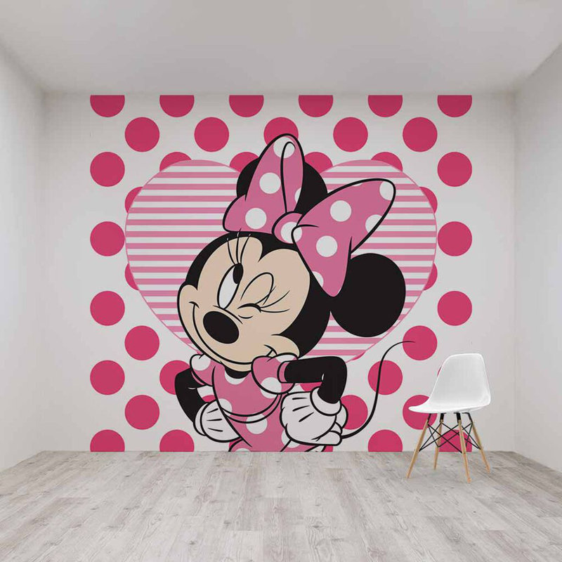 Disney Minnie Mouse with Hearts Wall Mural