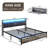 Tryston LED Bed Frame with Drawers and Charging Station-1925215925-1925215926