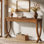 Console en bois massif de 63 pouces, table d'entrée de ferme