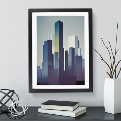 Serene City Skyline No.3 - Framed Print