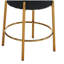 Tabouret de bar rond de 24 pouces de hauteur, ensemble de 2 - Chaise de salle à manger rembourrée souple et moderne convenant à la cuisine, aux cafés et aux bars - Comprend des pieds de support robustes