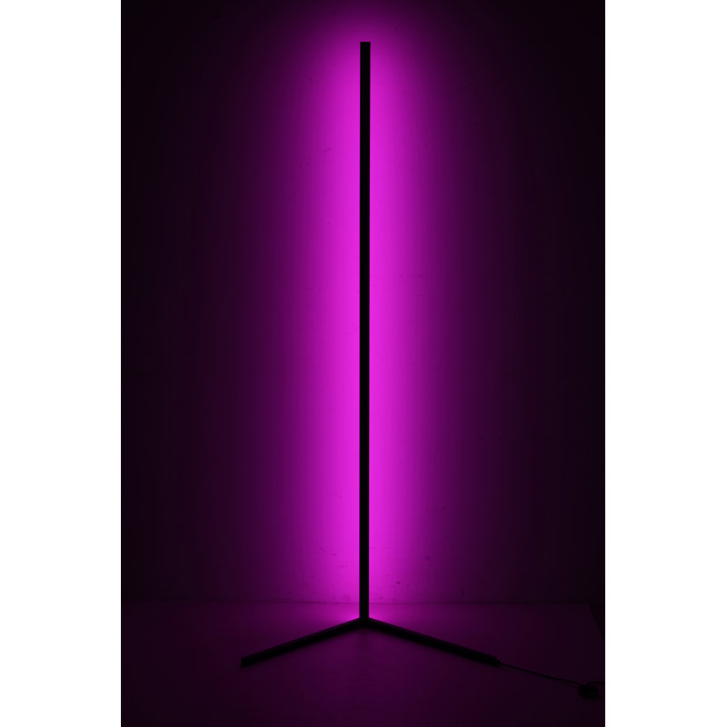 Devair Matte Black Dimmable LED Column Floor Lamp