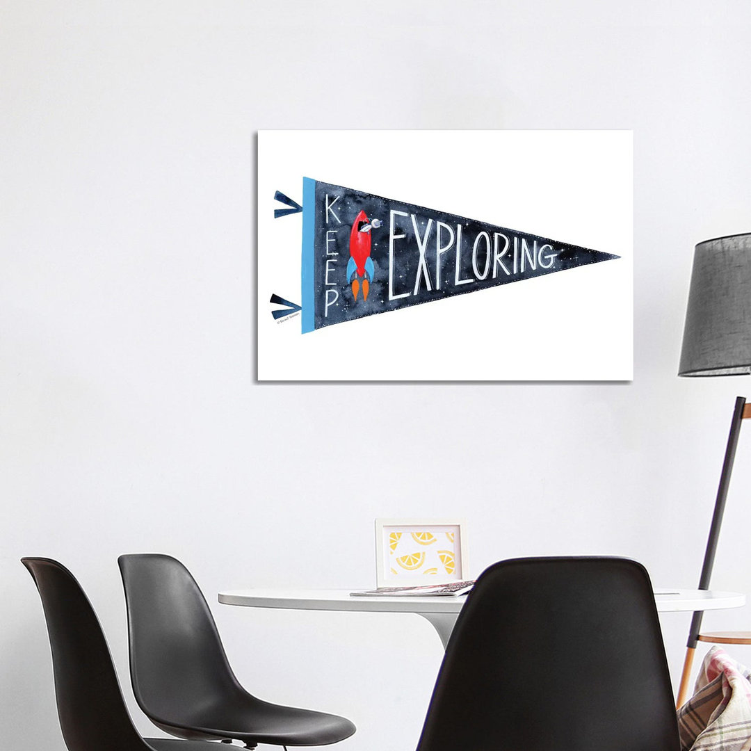 Keep Exploring Pennant von Rachel Nieman - Gallery-Wrapped Canvas Giclée on Canvas