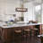 Anmytek 5 - Light Brown Kitchen Island Pendant Chandelier with Glass Shade