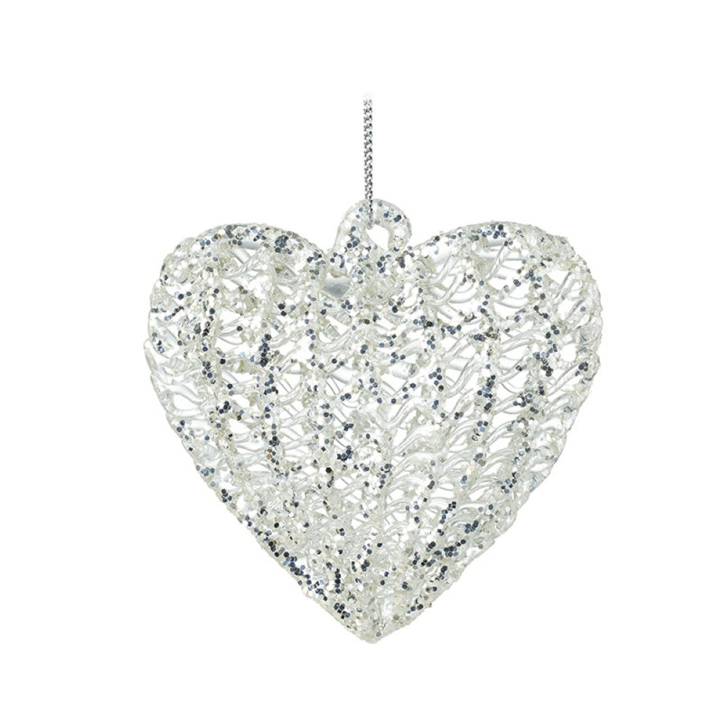 8cm Glass Holiday Shaped Ornament