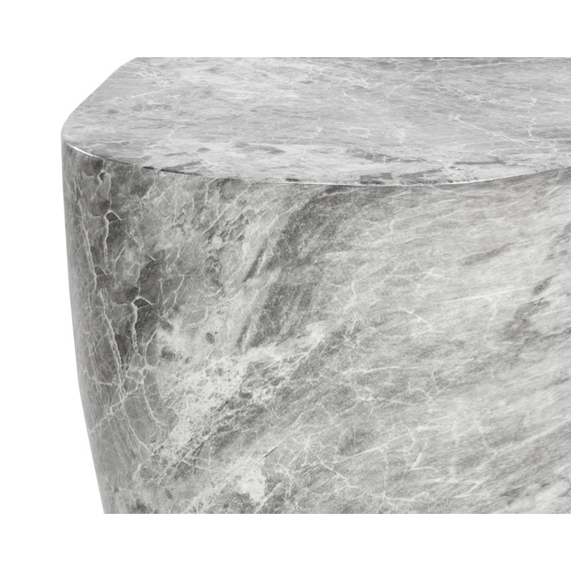 Table d'appoint d'extérieur en béton - gris, Gris, H 21,5 po x l 20 po x L 17 po