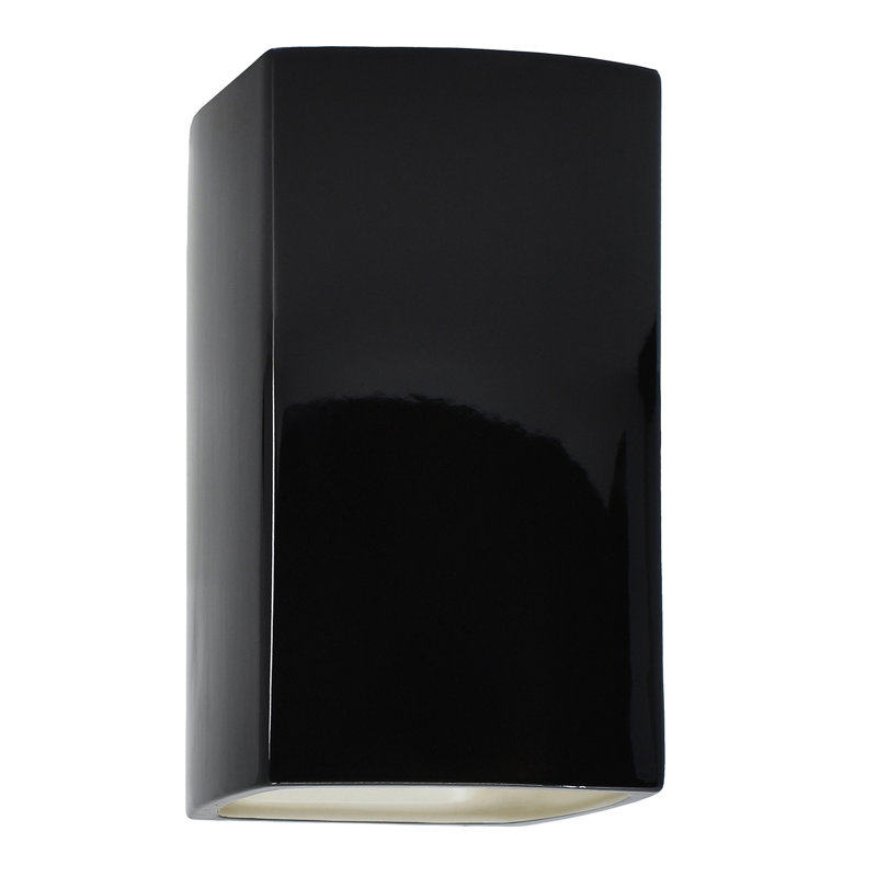 Krimhilde Ada Flush Mounted Sconce, Gloss White, 13.5" H x 7.25" W x 6.5" D, Incandescent
