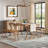 Pandeli 51-Inch Dining Table Set with 2 Benches and Table Runner for 4-6 People