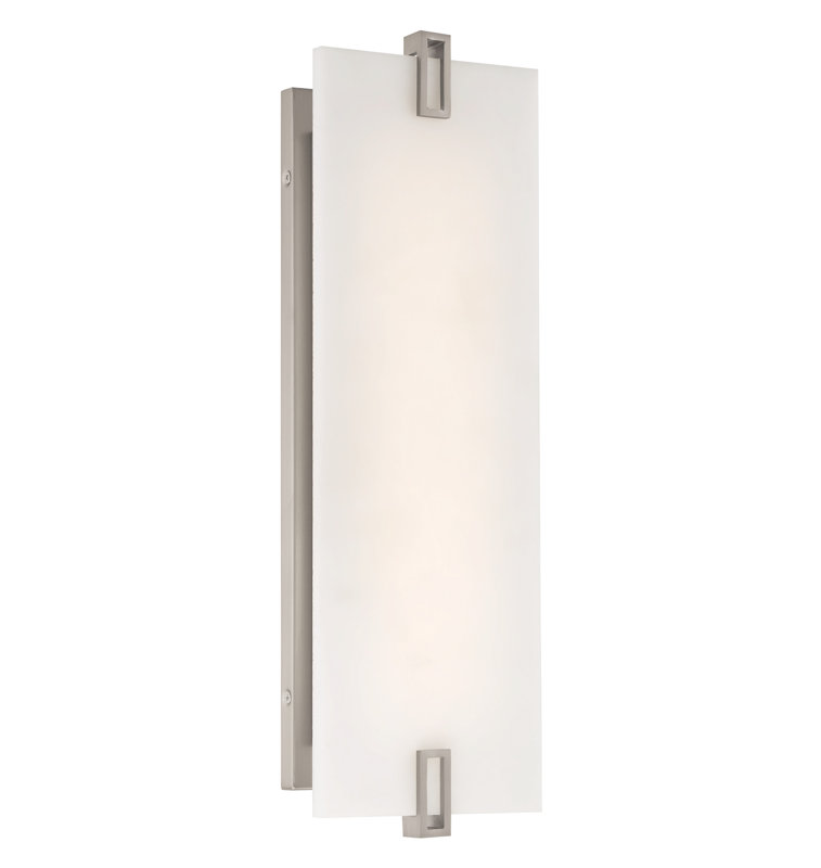 Steel LED Flush Mounted Sconce, 19" H x 6" W x 3.25" D