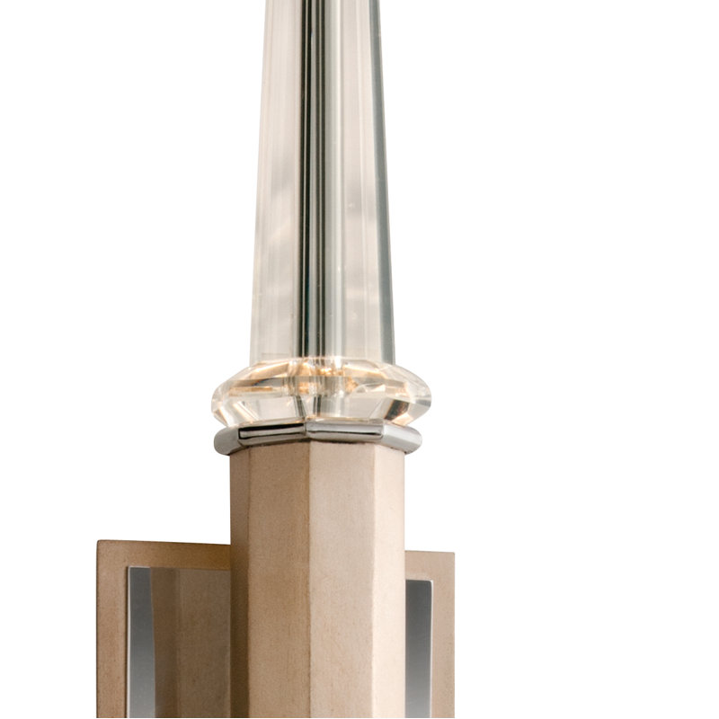 Tranquility Silver Leaf 8-Light LED Crystal Sconce with Dimmable Feature