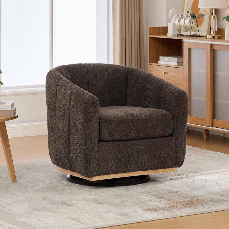 Fauteuil pivotant à 360 ° 32,28 po, Gris anthracite