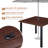 Hesson Square Outdoor Dining Table Umbrella Hole , 37.8 " W 37.8 " D-1231853218