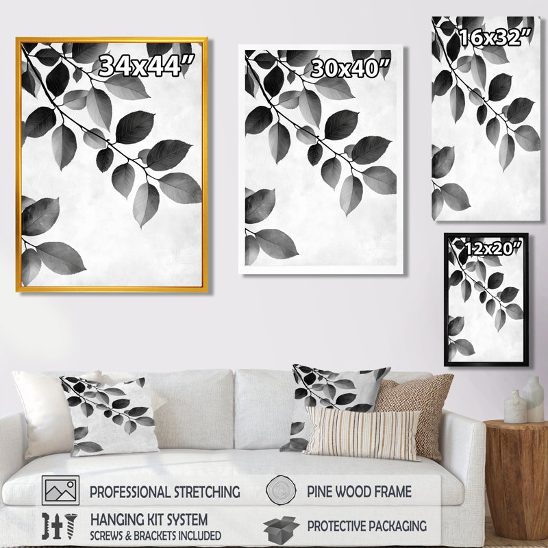 Glenwood - art mural floral, H 32 po x l 16 po, Toile tendue, Ne s’applique pas