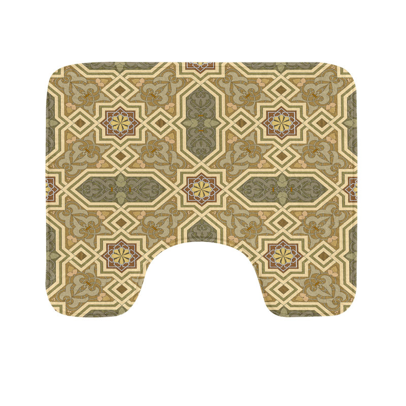  Tapis de salle de bain Victorian 20 po x 16 po multicolore