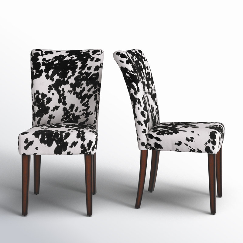 Chaise rembourrée Lancaster, Cuir de vache noir