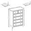 Commode 6 tiroirs Modern, commode à tiroirs, rangement pour vêtements et armoire de rangement pour le salon, rangement pour commode blanc