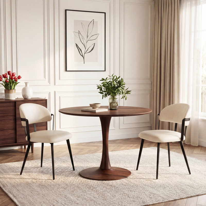 47cm H Upholstered Metal Side Chair, Beige